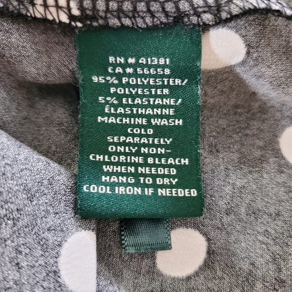 🟢7570 * Lauren Ralph Lauren Polka Dot Surplice Midi Dress Black White Size 18 - Picture 5 of 9